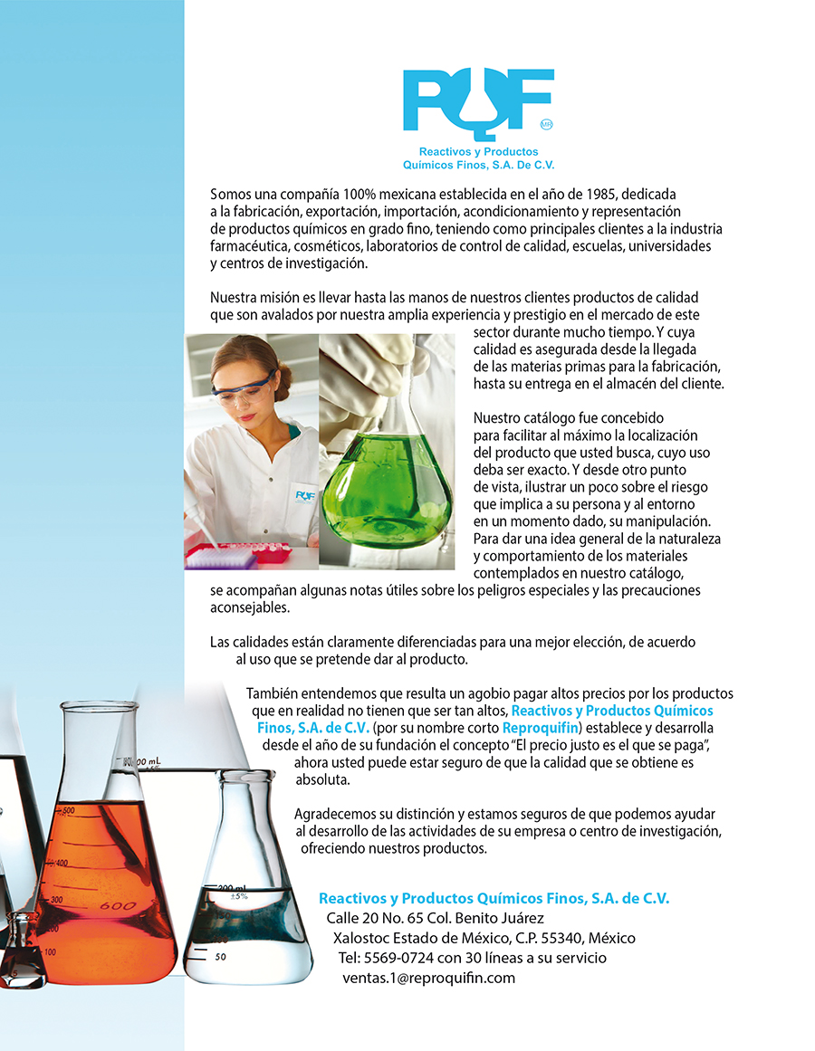 Reactivos y Productos Químicos Finos, S.A. de C.V.