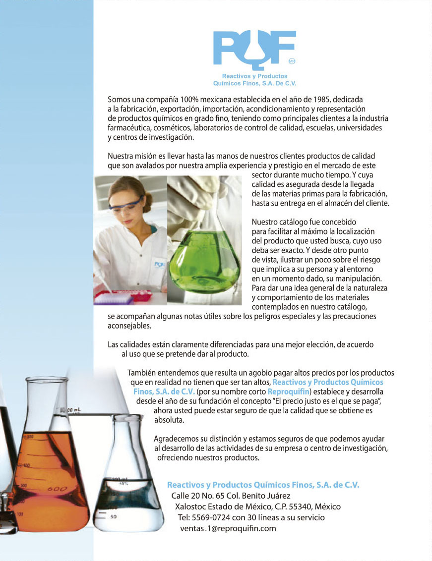 Reactivos y Productos Químicos Finos, S.A. de C.V.